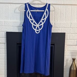 Lilly Pulitzer Blythe Swing Dress Bomber Blue L